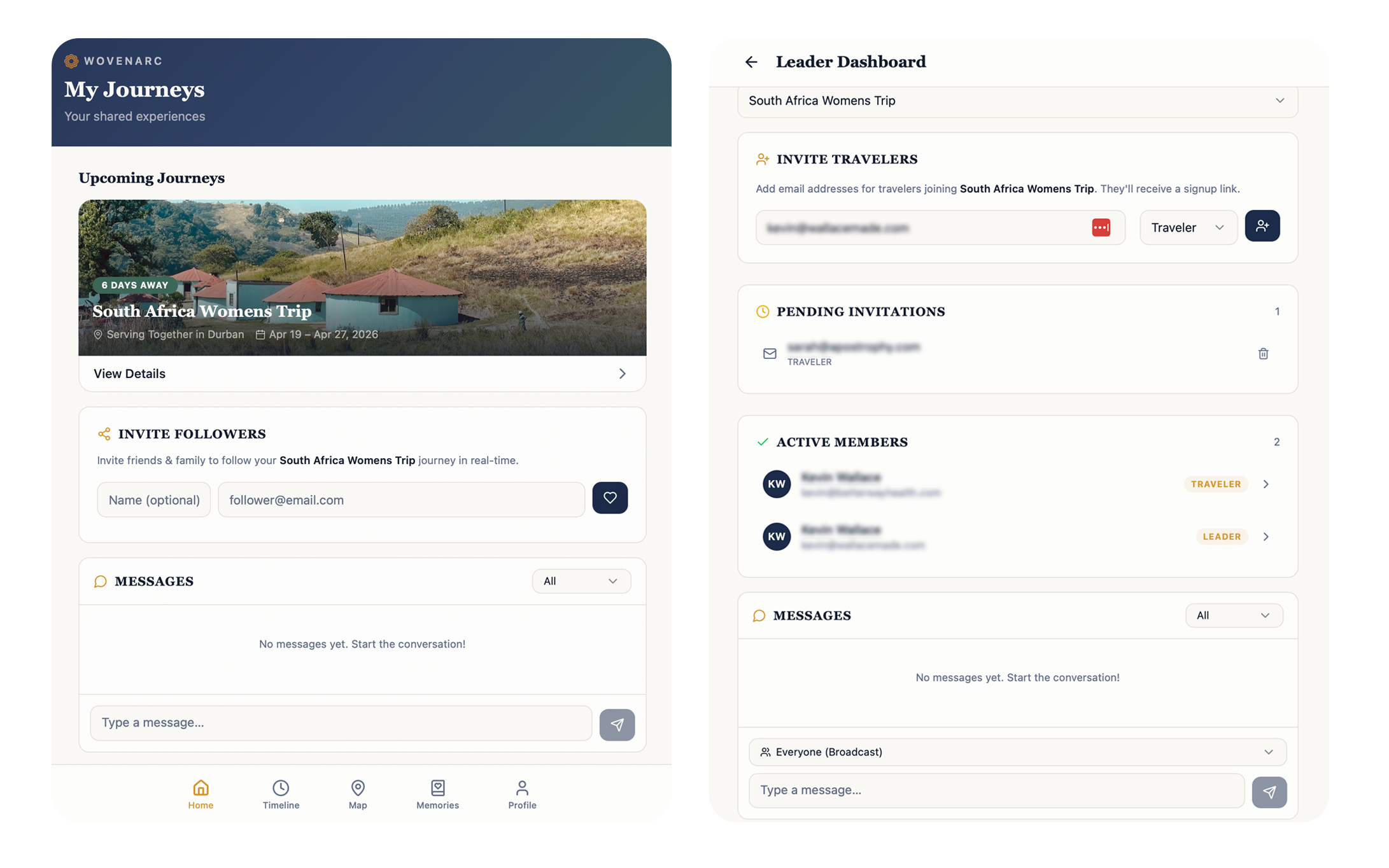 WovenArc platform screenshot